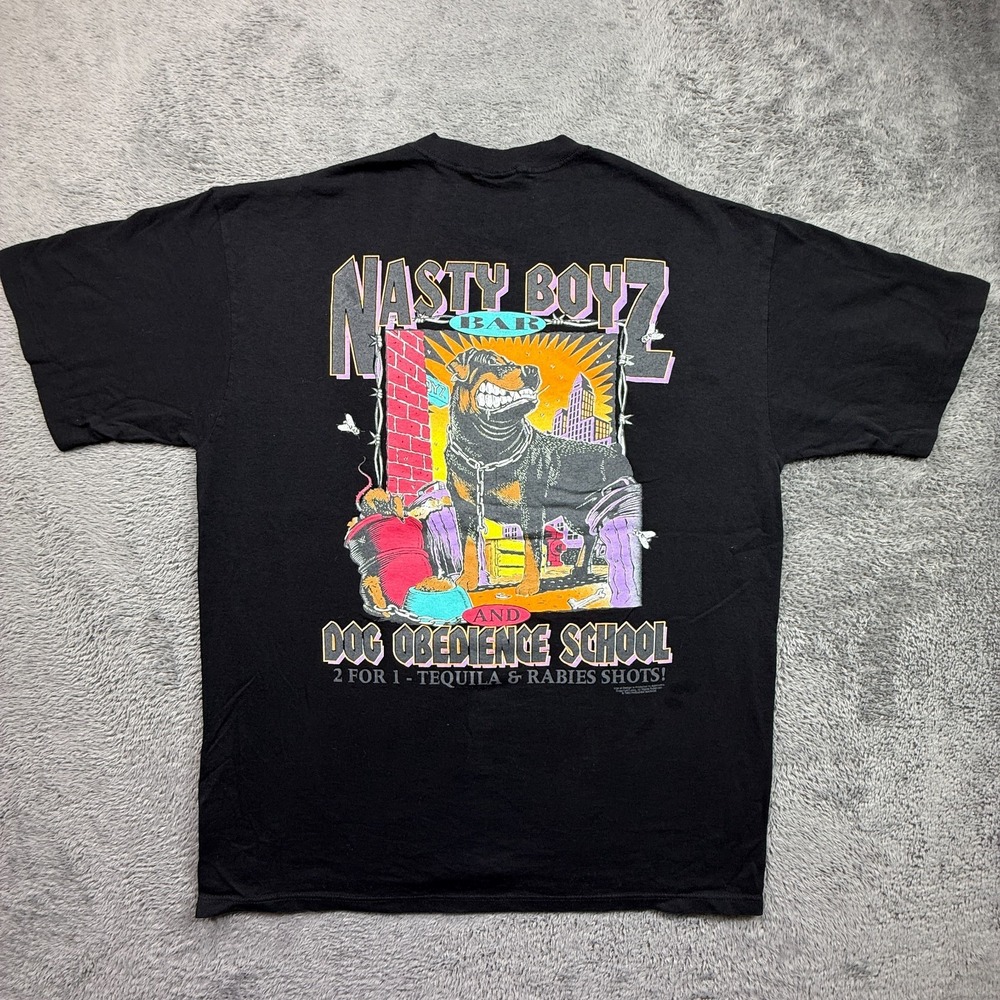VTG 90s Single Stitch Tee Shirt Nasty Boyz Bar Mens XL Touch of Gold Spring Ford